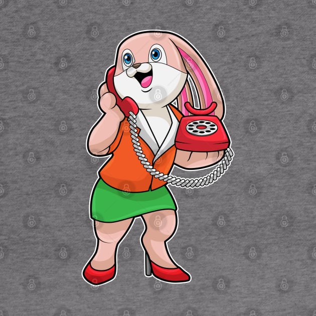 Bunny as Secretary with Phone by Markus Schnabel